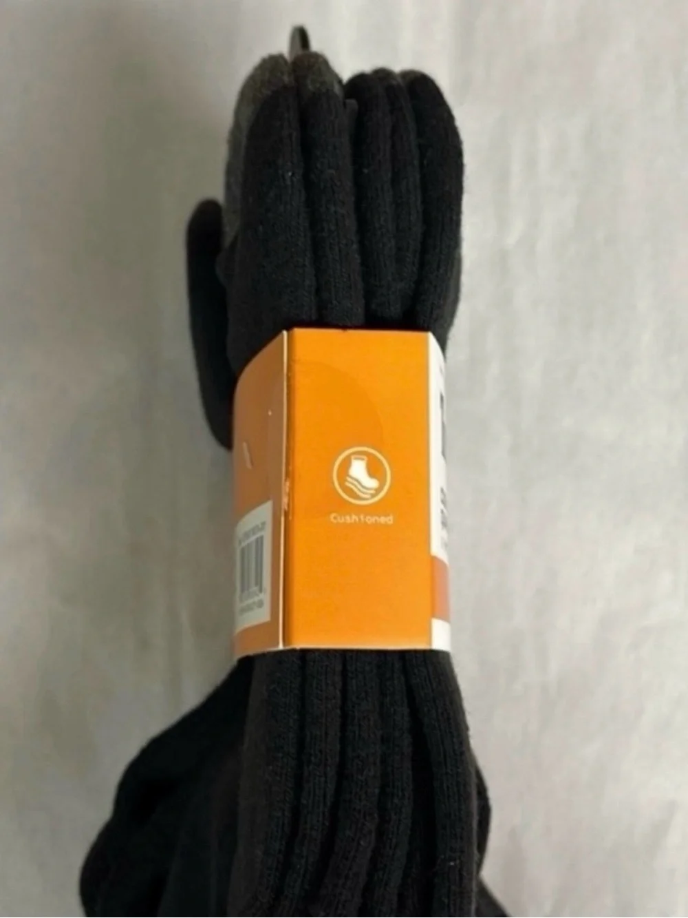 New Timberland Socks 6 Pair Men’s Black & Gray Cushioned Quarter Socks Casual
